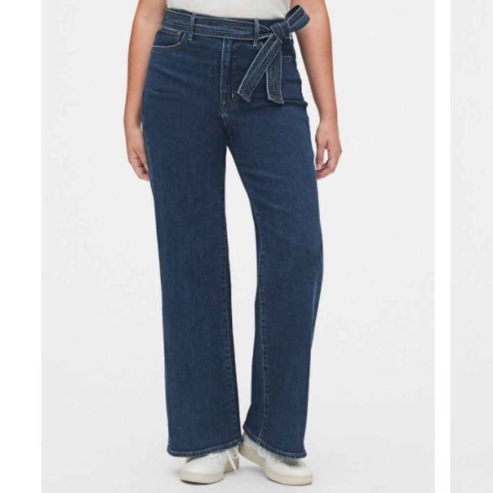 ISO GAP Tie-Belt Denim Trousers in size 25